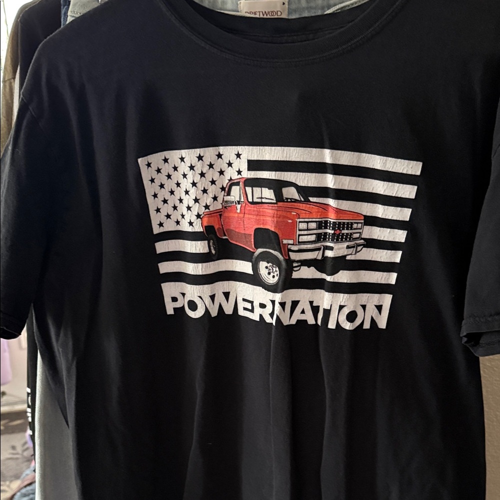 Powernation Black Graphic Tee